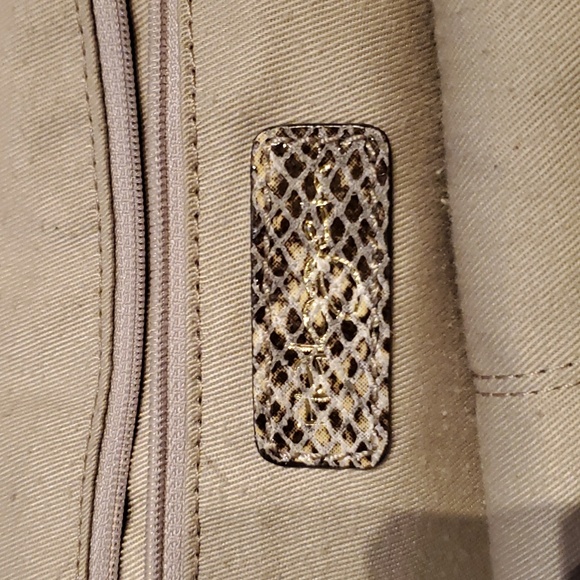 Halogen snakeskin patent leather tote - Picture 3 of 4